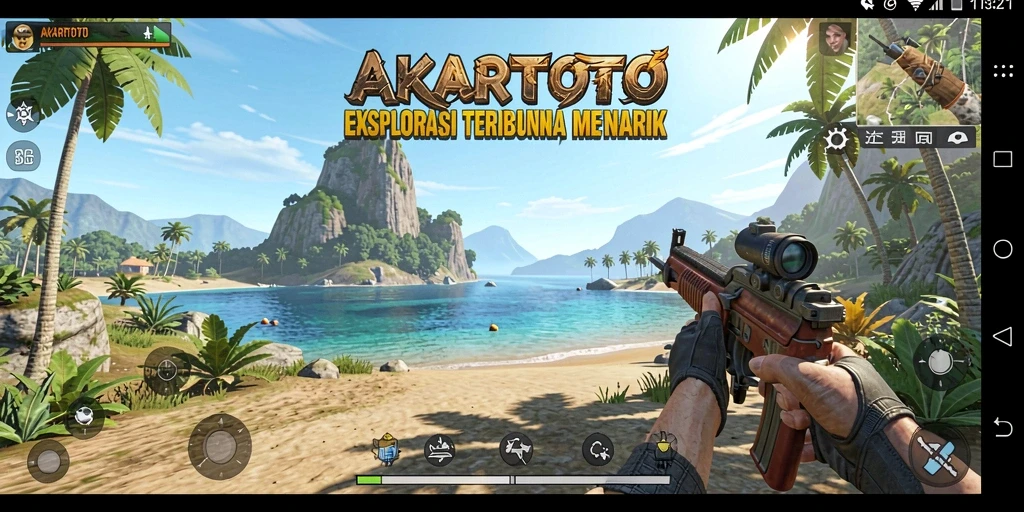 Gambaran gameplay AKARTOTO dalam dunia Open World yang luas.