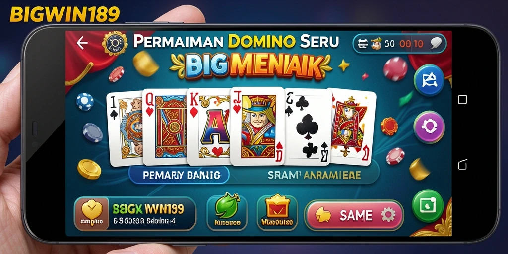 Tampilan gameplay seru dalam permainan Domino BIGWIN189.