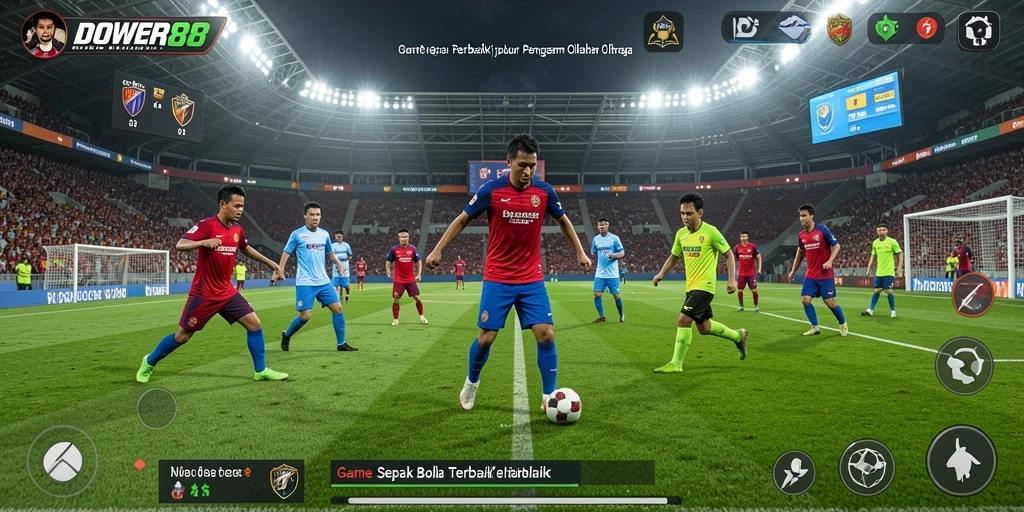 Tampilan gameplay nyata dari DOWER88 yang menampilkan aksi lapangan.