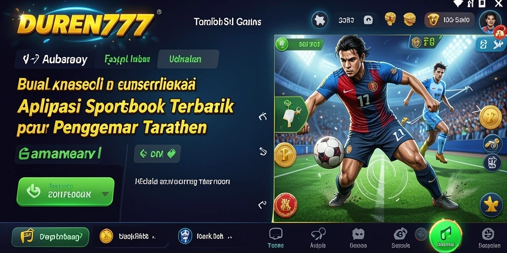 Tampilan utama DUREN777 dengan berbagai opsi taruhan olahraga