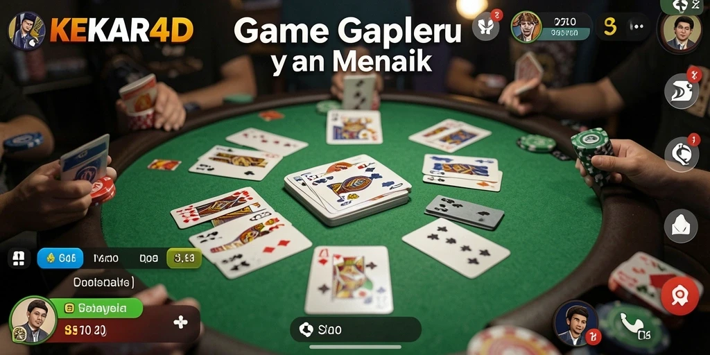 Tampilan gameplay seru dalam KEKAR4D dengan domino.
