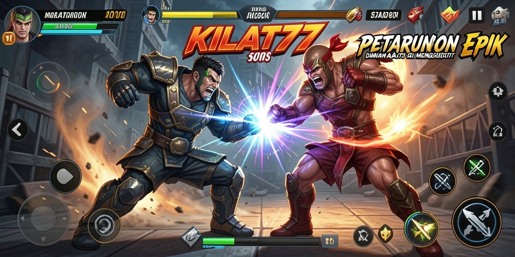Tampilan gameplay KILAT77 menunjukkan pertarungan yang seru dan grafis yang memukau.