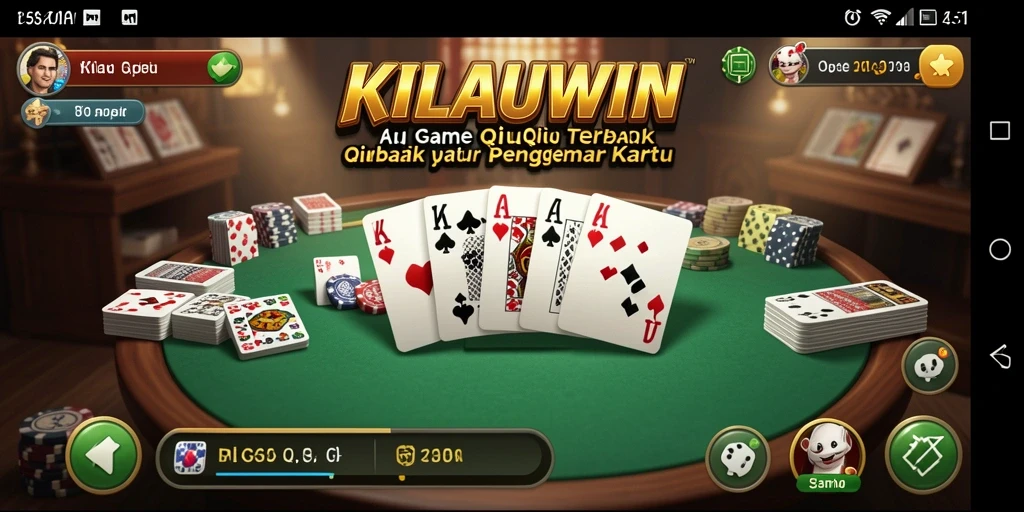 Tampilan gameplay seru saat bermain QiuQiu di KILAUWIN.