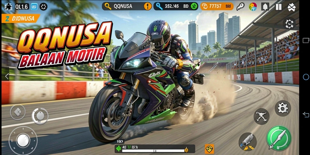 Tampilan gameplay seru dan menantang di QQNUSA.