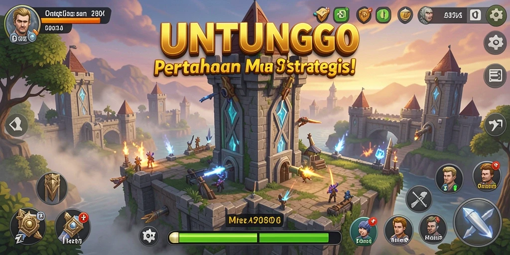Gameplay UNTUNGGO yang menegangkan dalam Tower Defense.