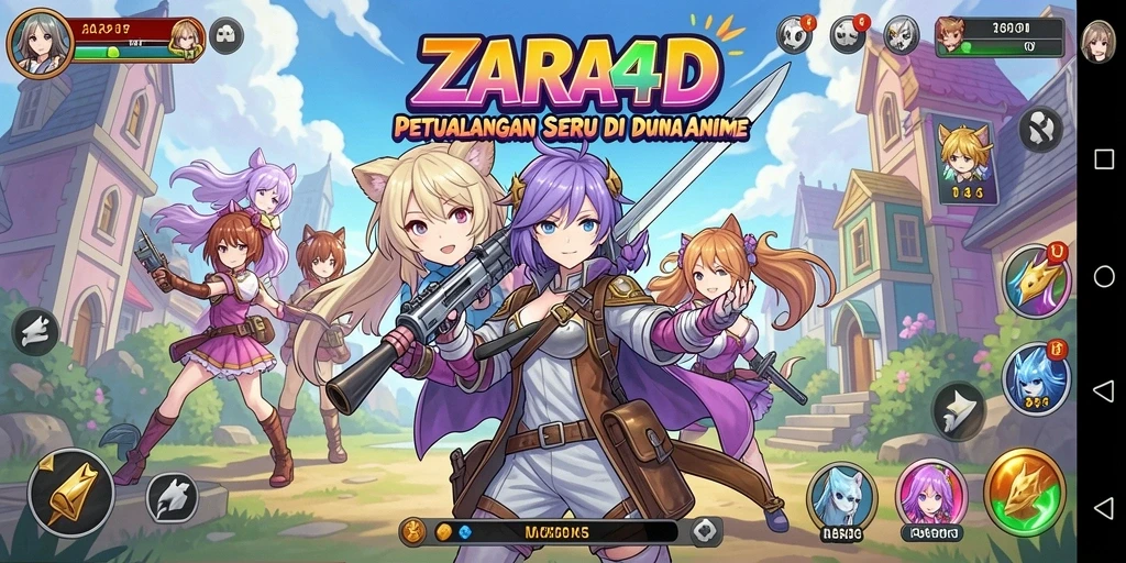 Gambaran gameplay menakjubkan di dunia ZARA4D yang penuh petualangan.